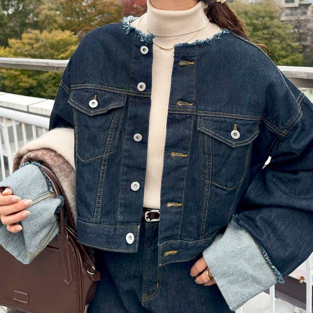 DISCOAT USコットンデニム袖口ロールアップGジャン　デニムジャケット