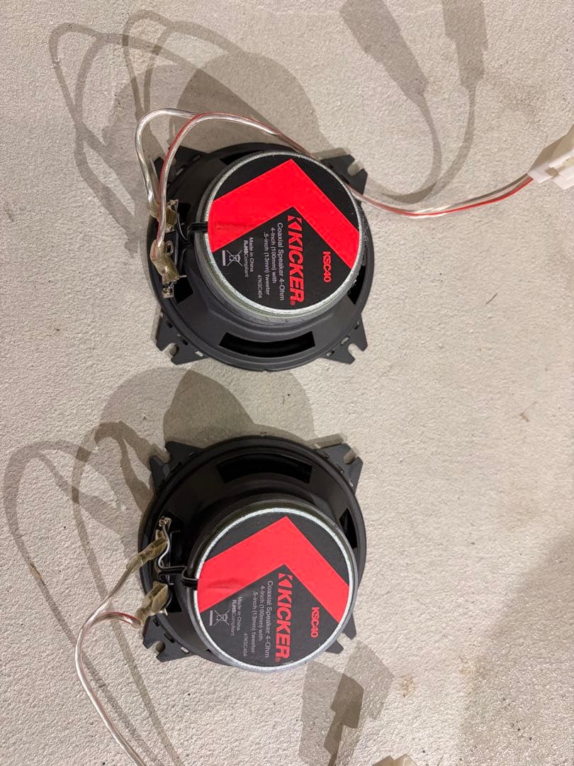 KICKER KSC404 コアキシャルスピーカー　toyotaコネクター付き