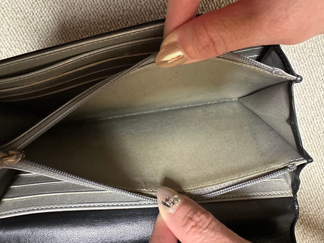 CHANEL ブラック カメリア 長財布