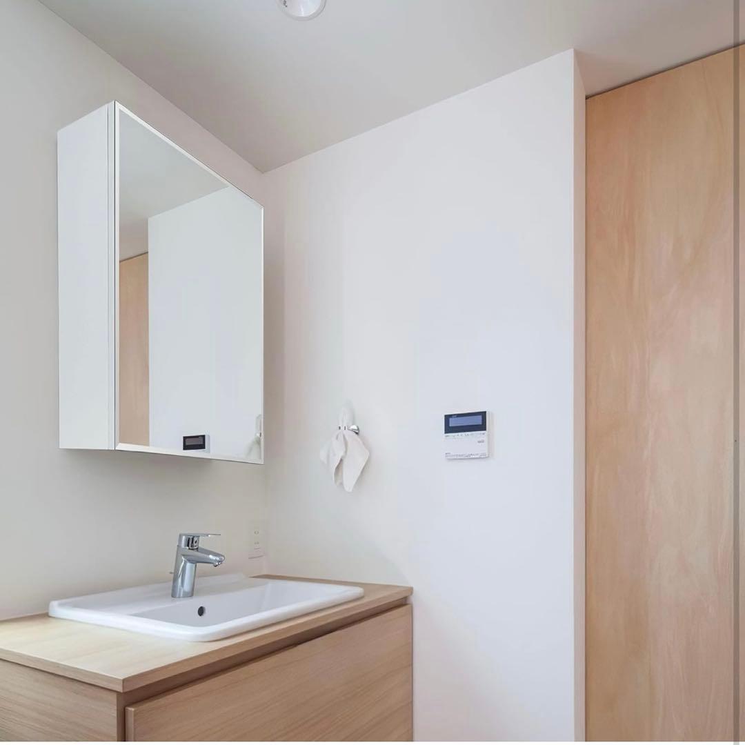 ミラーキャビネット キャビネット 50x60CM ホワイトオーク 洗面鏡 浴室鏡