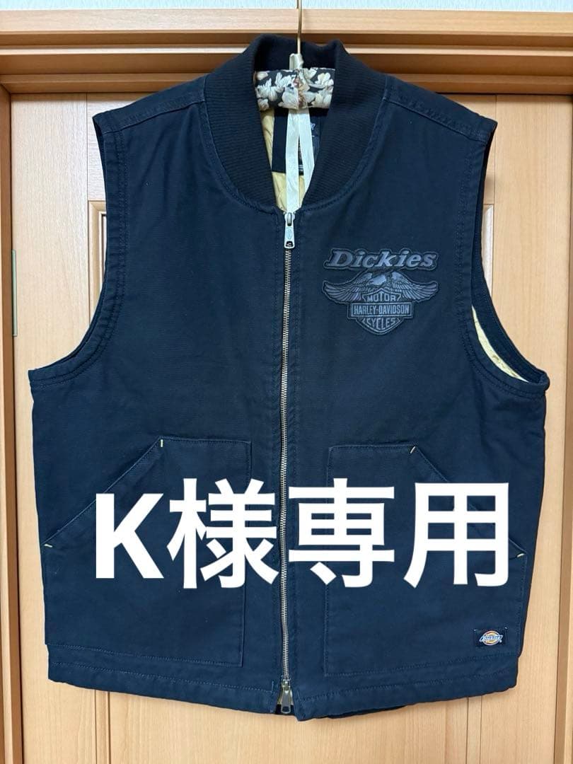 Dickies Harley-Davidson ベスト M ブラック
