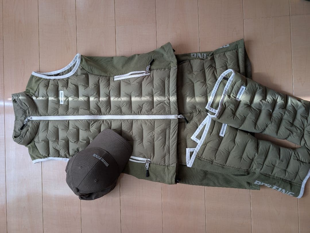 BRIEFING ブリーフィング　セットアップ　オリーブグリーン ダウンセット