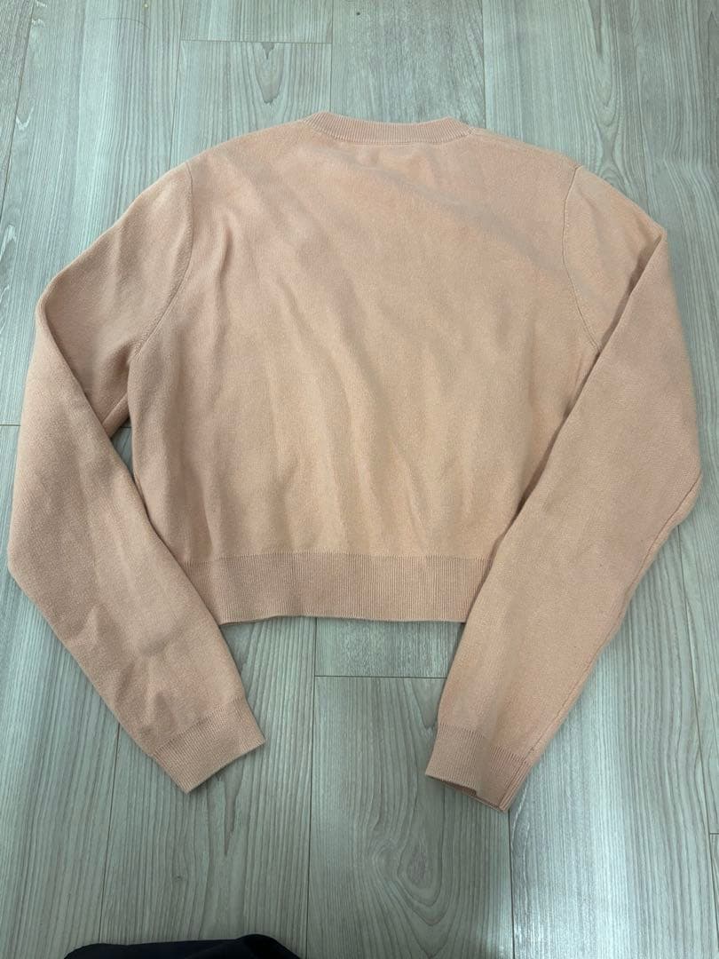 caban キャバン コットンカシミヤクルーネックカーディガン ライトピンク