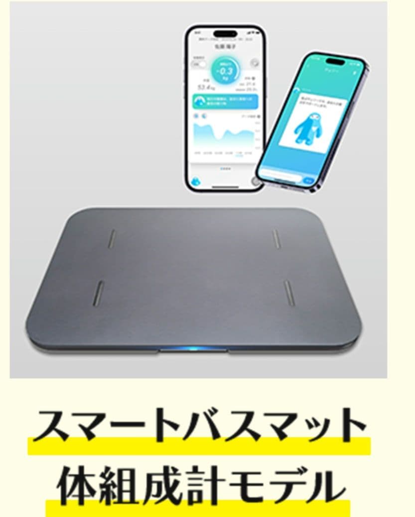 【超美品】issin「スマートバスマット体組成計モデル」