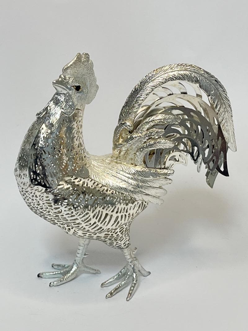 クリストフル リュミエール コレクション 雄鶏 ニワトリ シルバー フィギュリン