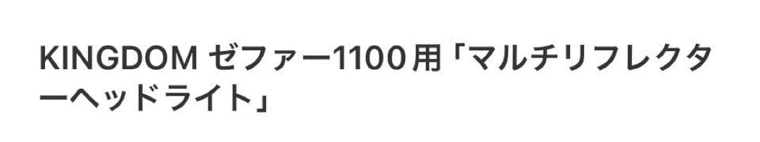 KINGDOM ゼファー1100 マルチリフレクターヘッドライト
