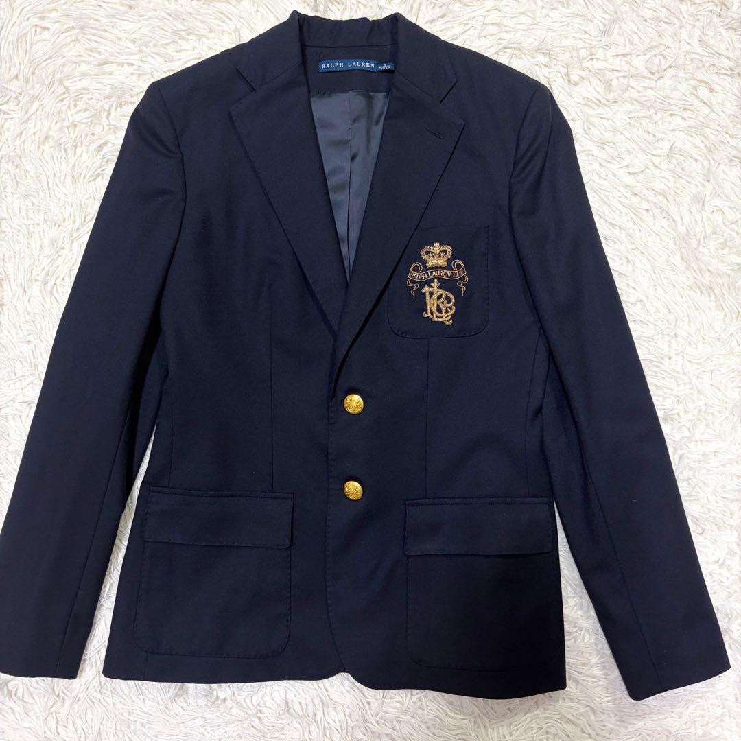 RALPH LAUREN ラルフローレン　金ボタン紺ブレテーラードジャケット　S