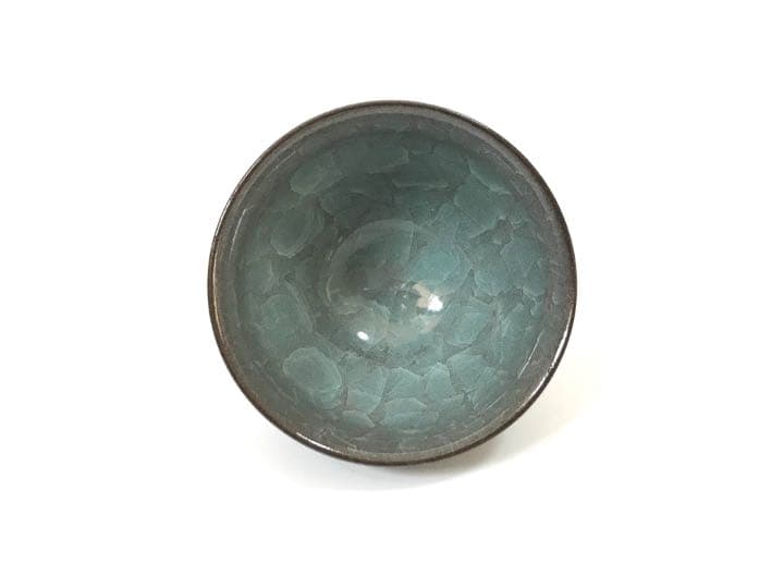 作家物　峯岸勢晃　青瓷盃　青磁　ぐい呑　酒器　猪口　盃　共箱