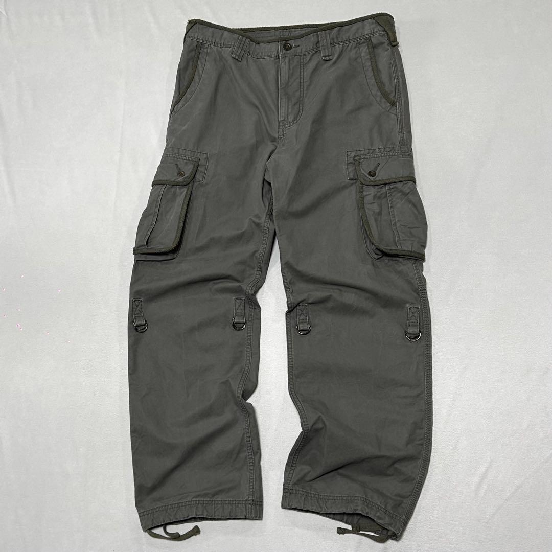 90s OLD UNIQLO パラシュート カーゴパンツ ドローコード Tech