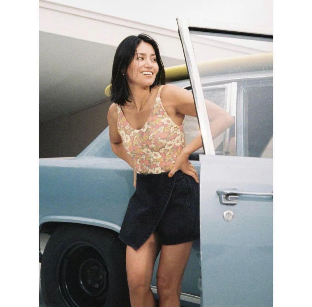 searoomlynn collab denim ラップショートパンツ