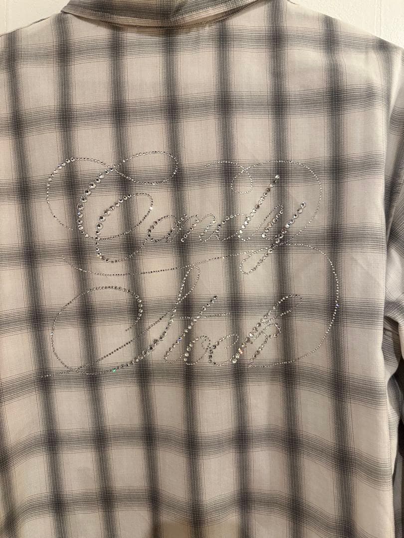 LILY BROWN CANDYビジューチェックシャツ