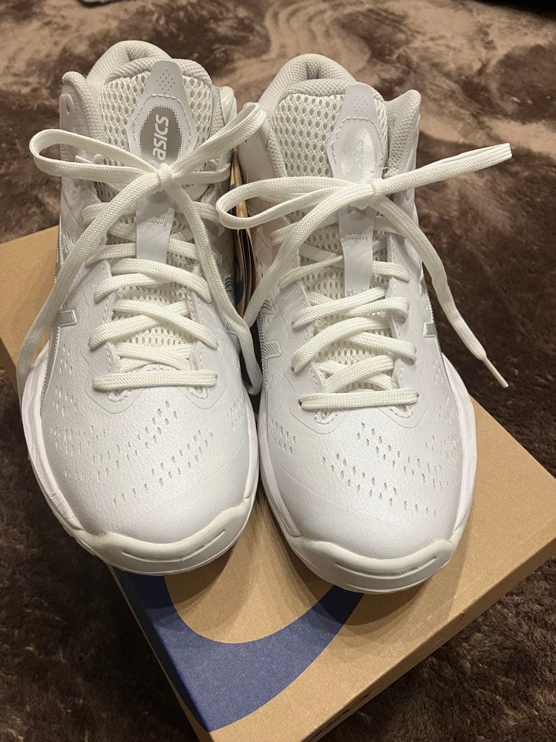 新品値札付きasics バッシュ GELHOOPV16白 25センチ
