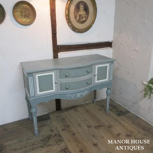 イギリス アンティーク 家具 サイドボード キャビネット ペイント 6912d