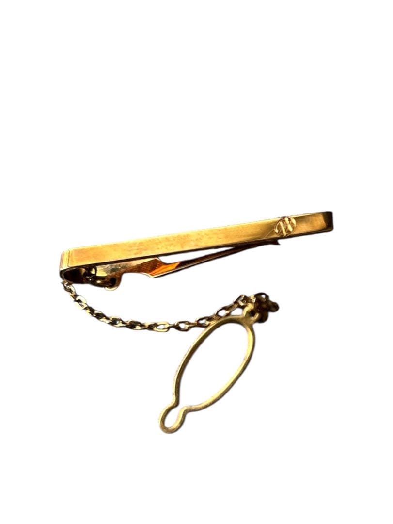 K10 ゴールドチェーン付きネクタイピン ヴィンテージ