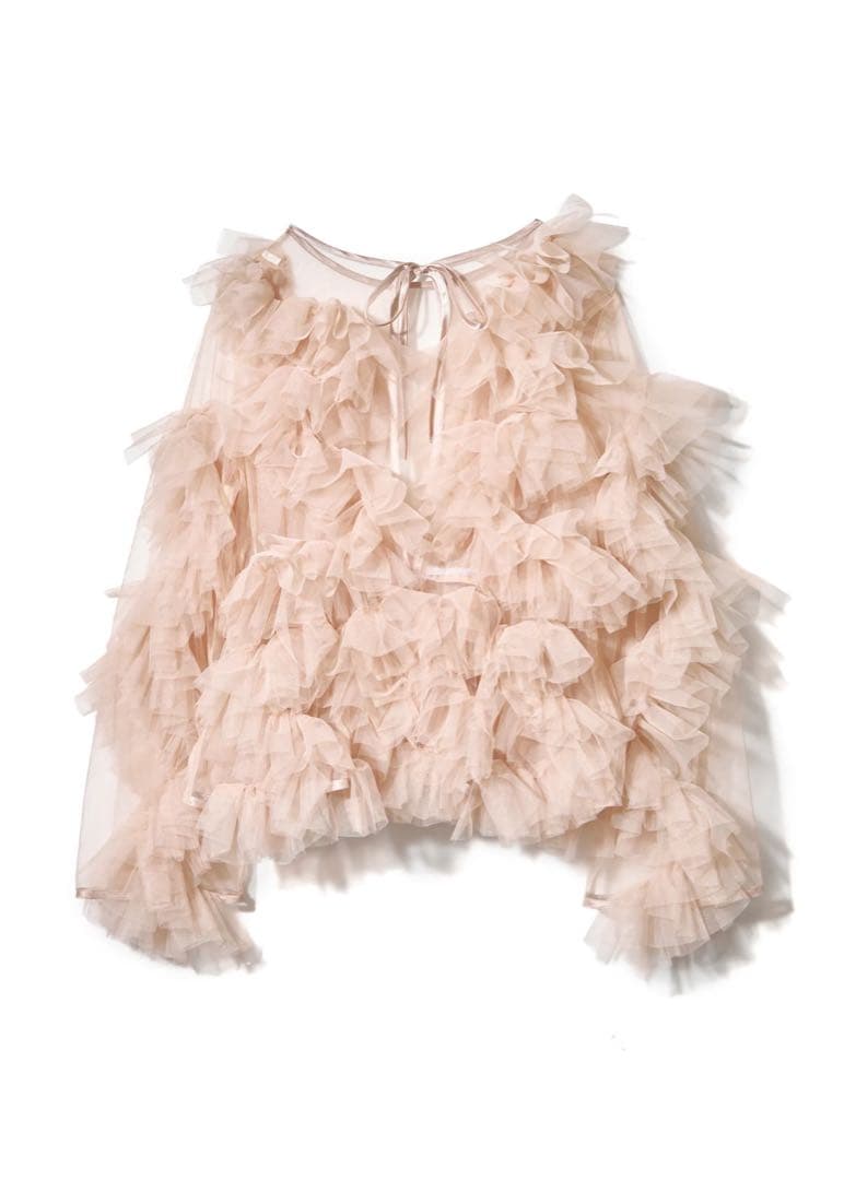 NOTRE emor tulle veil tops ピンク
