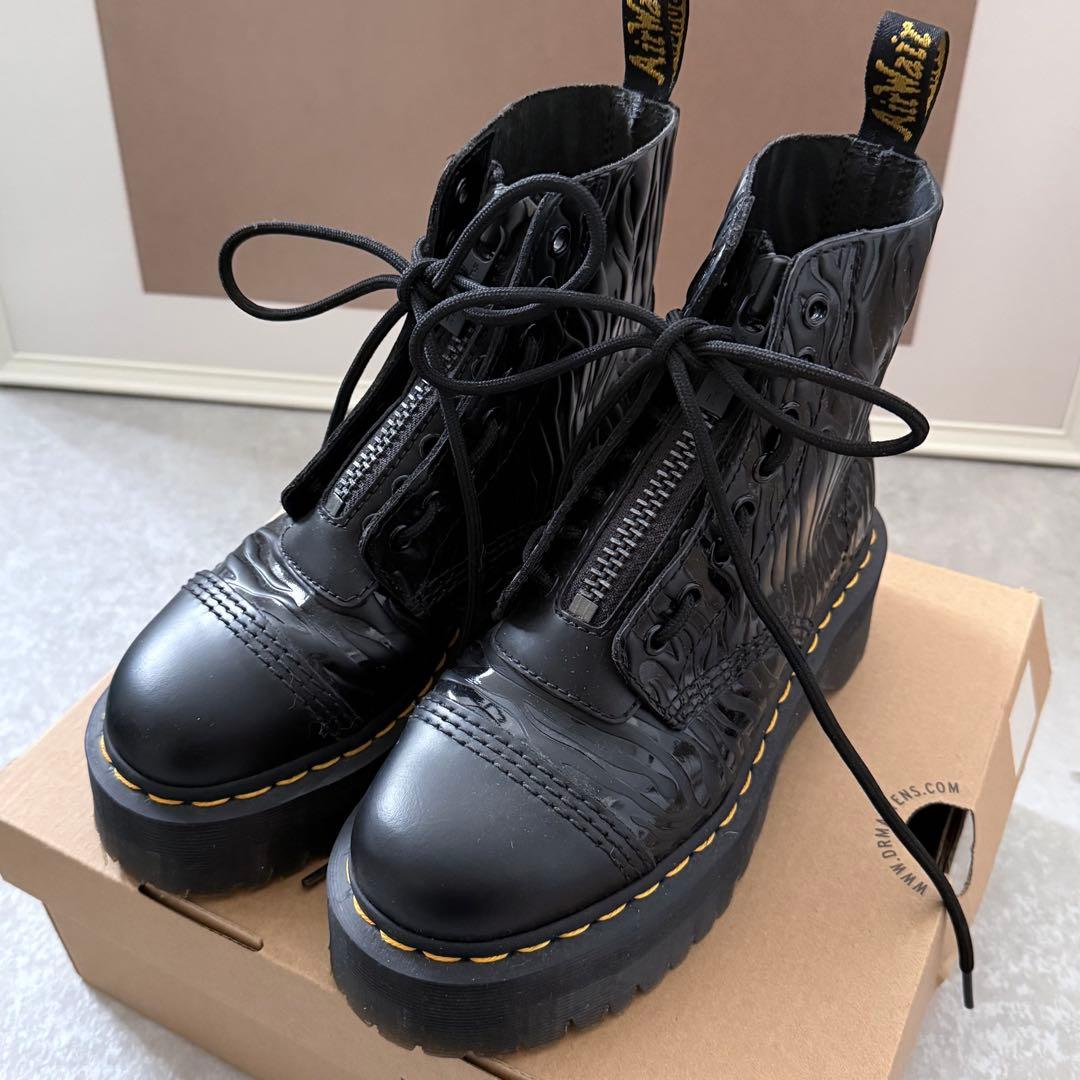 EU37 Dr.Martens ドクターマーチン ゼブラ柄 ブーツ