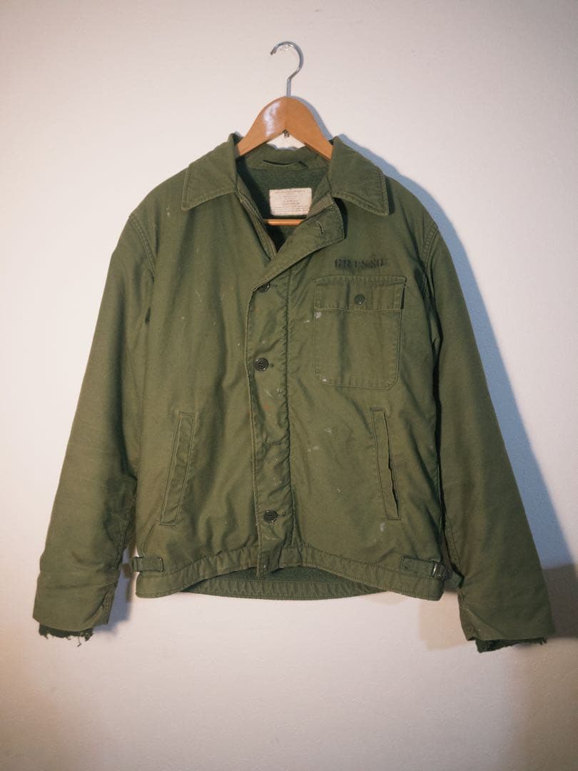 74年製　米軍実物 US.NAVY A-2 A2 デッキジャケット　ステンシル