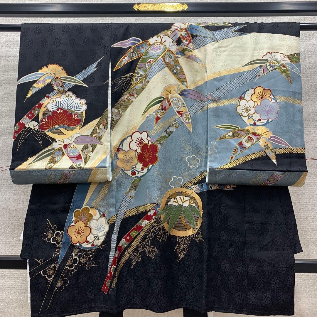 512ayu20□宮参り 掛け着 長襦袢付き 祝い着 七五三にも 松竹梅□美品