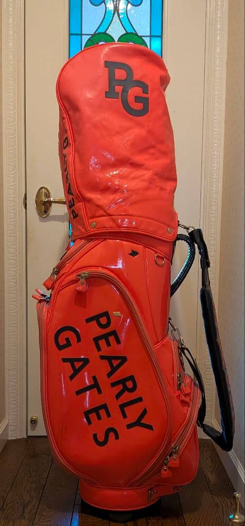 yuki PEARLY GATES キャディバッグ オレンジ 使用品