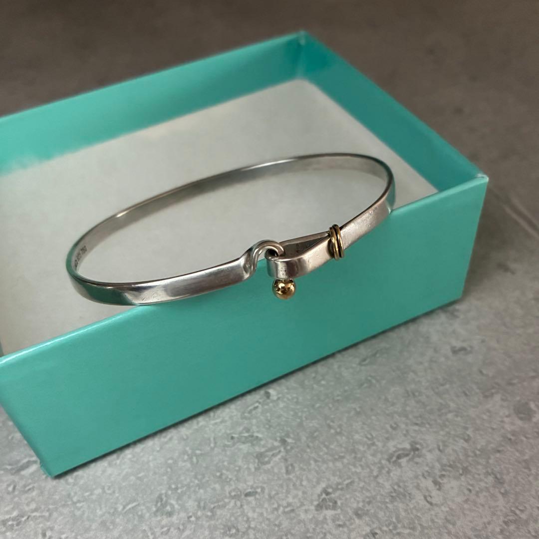 TIFFANY&Co. ティファニー フック＆アイ バングル シルバー K18