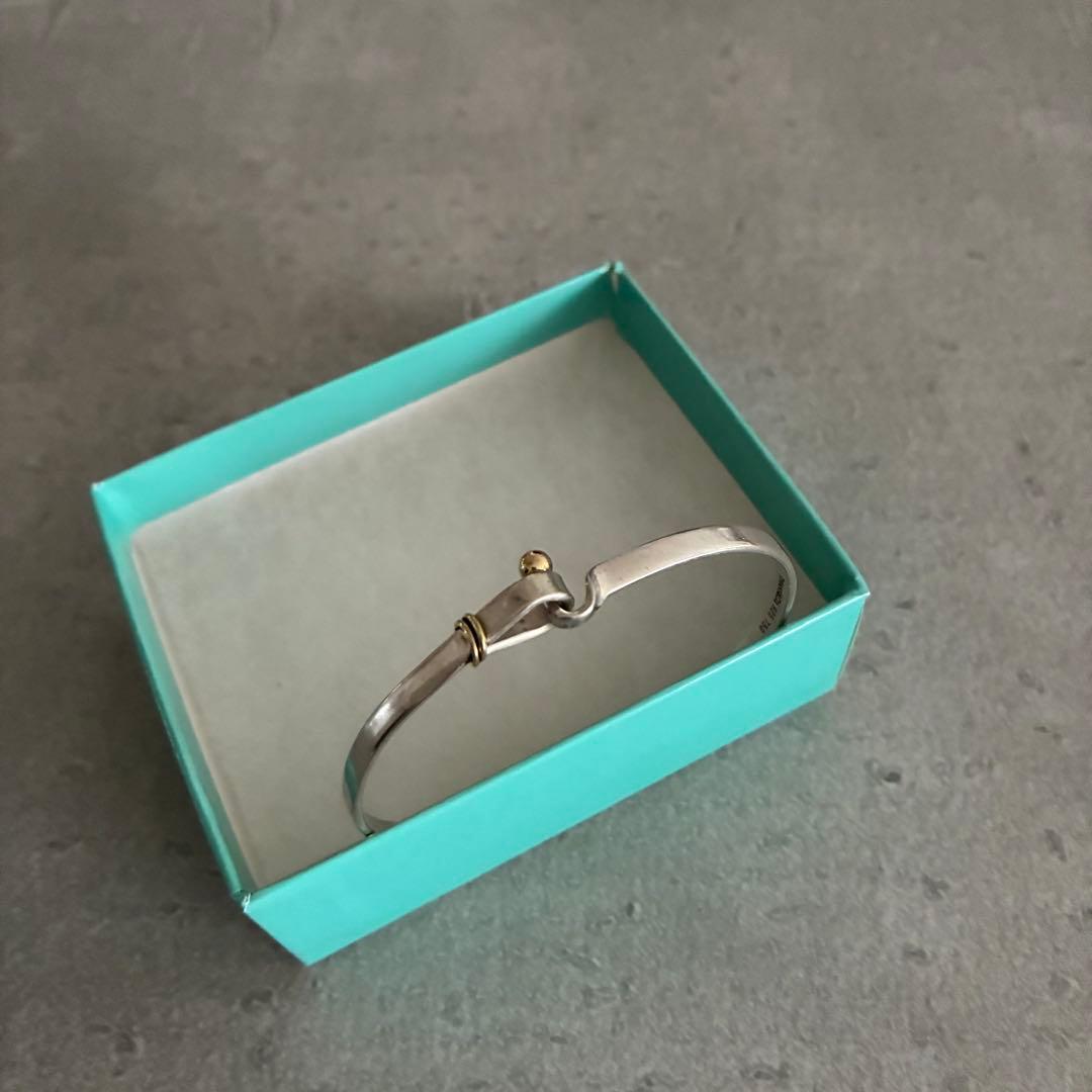 TIFFANY&Co. ティファニー フック＆アイ バングル シルバー K18