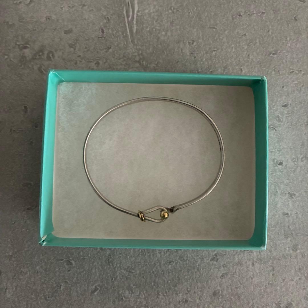 TIFFANY&Co. ティファニー フック＆アイ バングル シルバー K18
