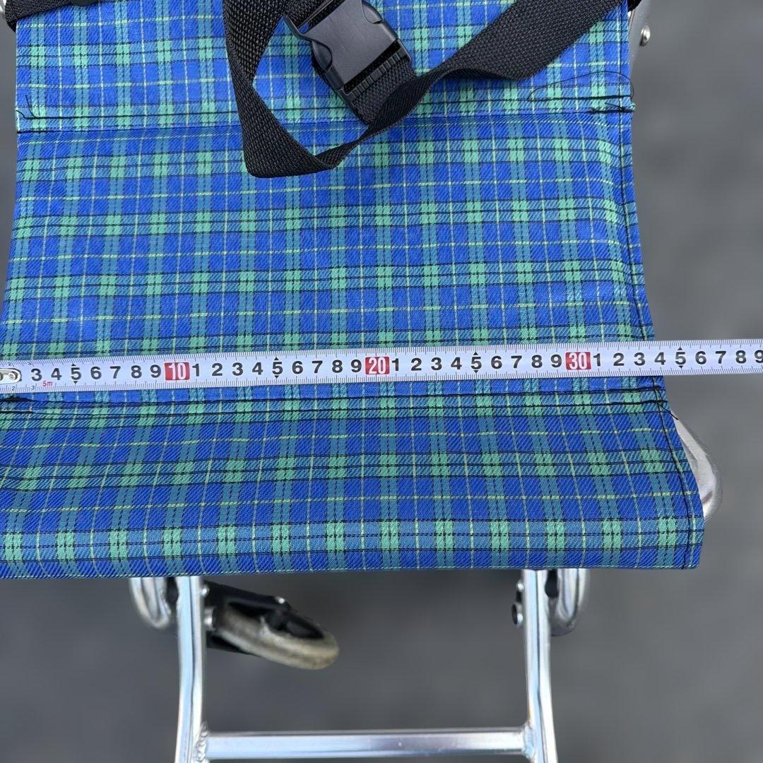 歩行車 シルバーカー 折りたたみ式 座面付き チェック柄 268
