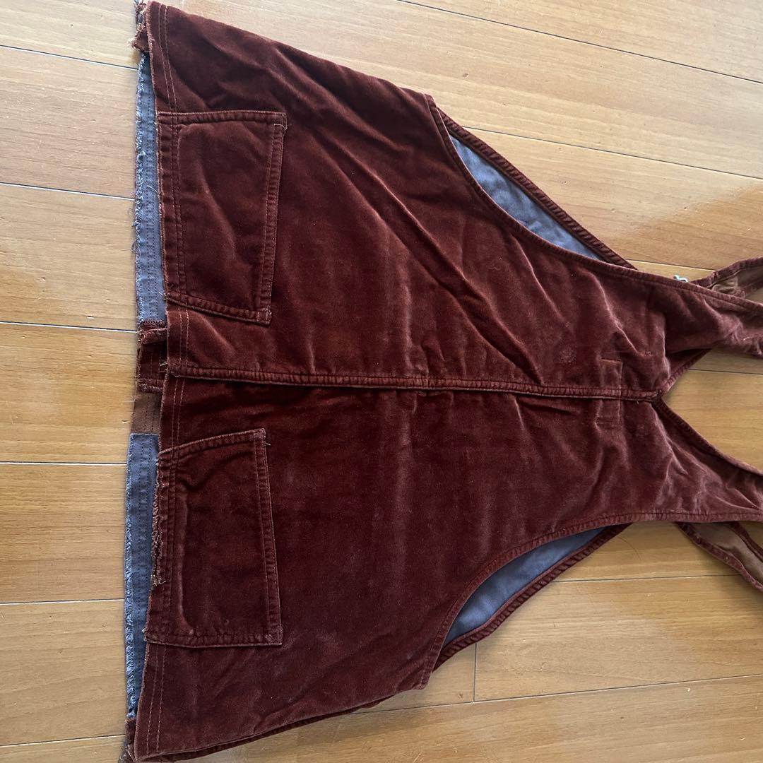 【9/30までの値下げ】doubletダブレットベルベット オーバーオールベスト