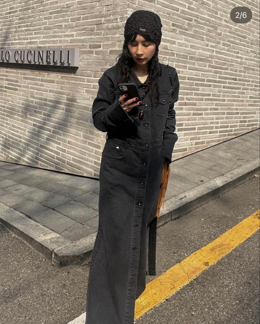 今日だけ値引き　アメリ　デニムワンピ