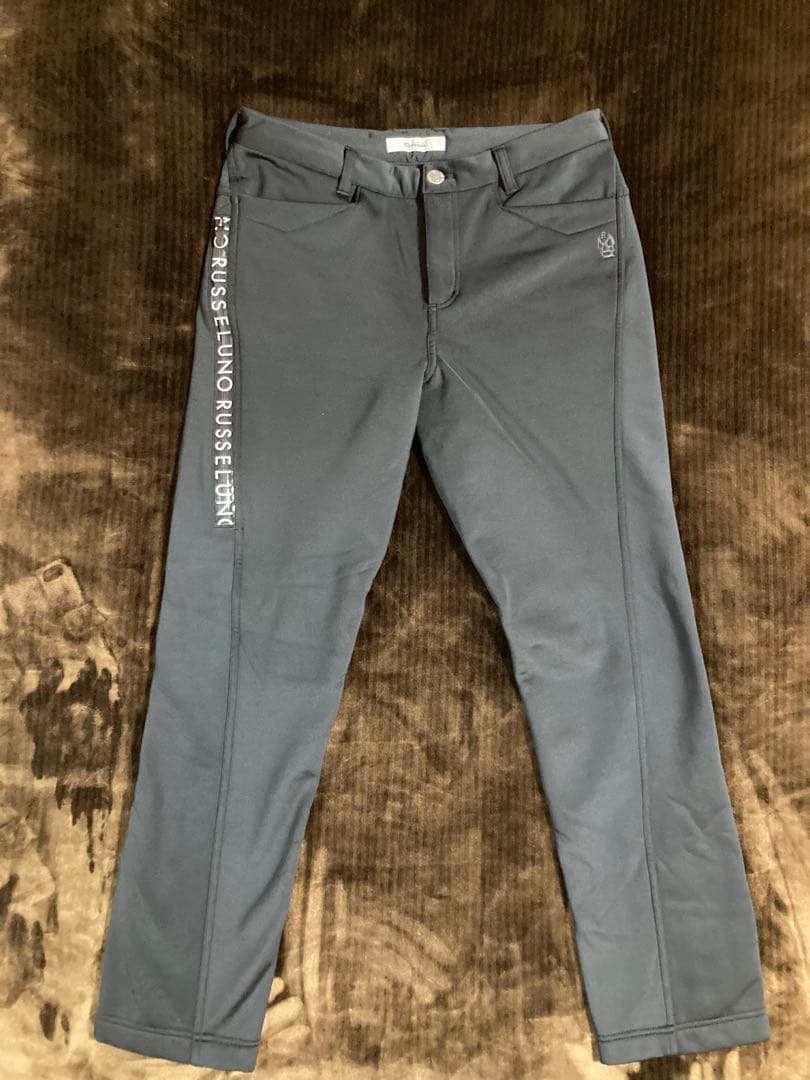 ☆極美品☆ ラッセルノ 裏起毛 防寒ストレッチパンツ サイズ5 ブラック　暖パン