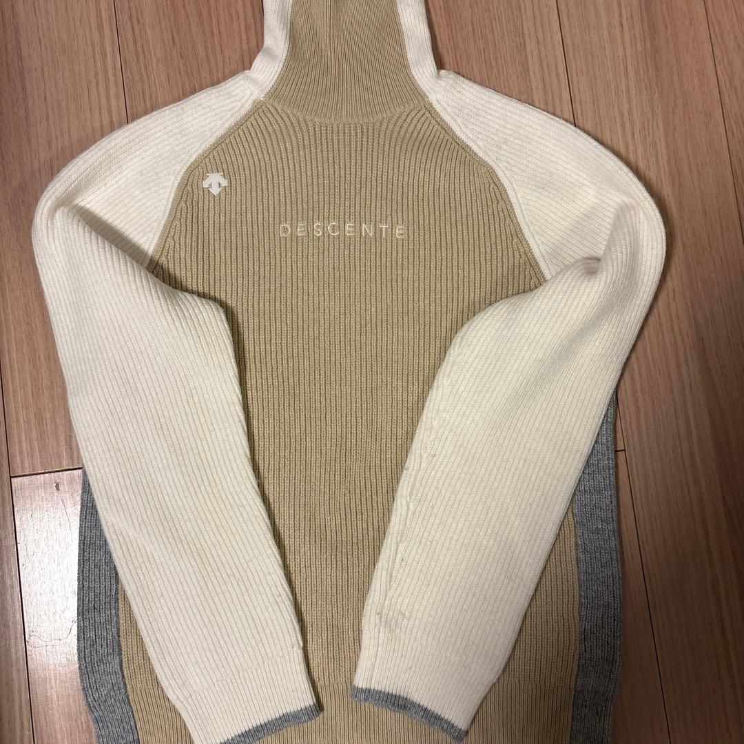 DESCENTE リブ編みハイネックセーター　デサントゴルフ