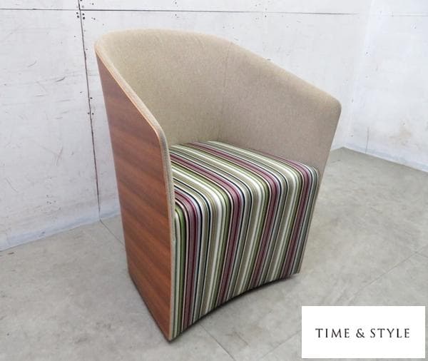 美品■タイムアンドスタイル■STEWART■ラウンジソファ■ウォールナット■回転