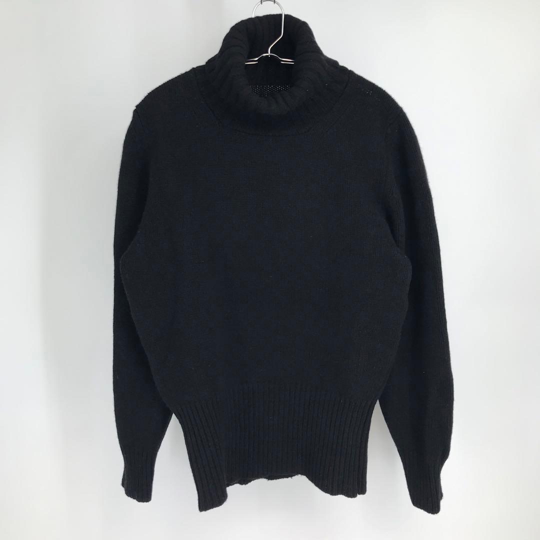 ブライスランズ　ニット　42　ブラック　タートルネック　スコットランド製