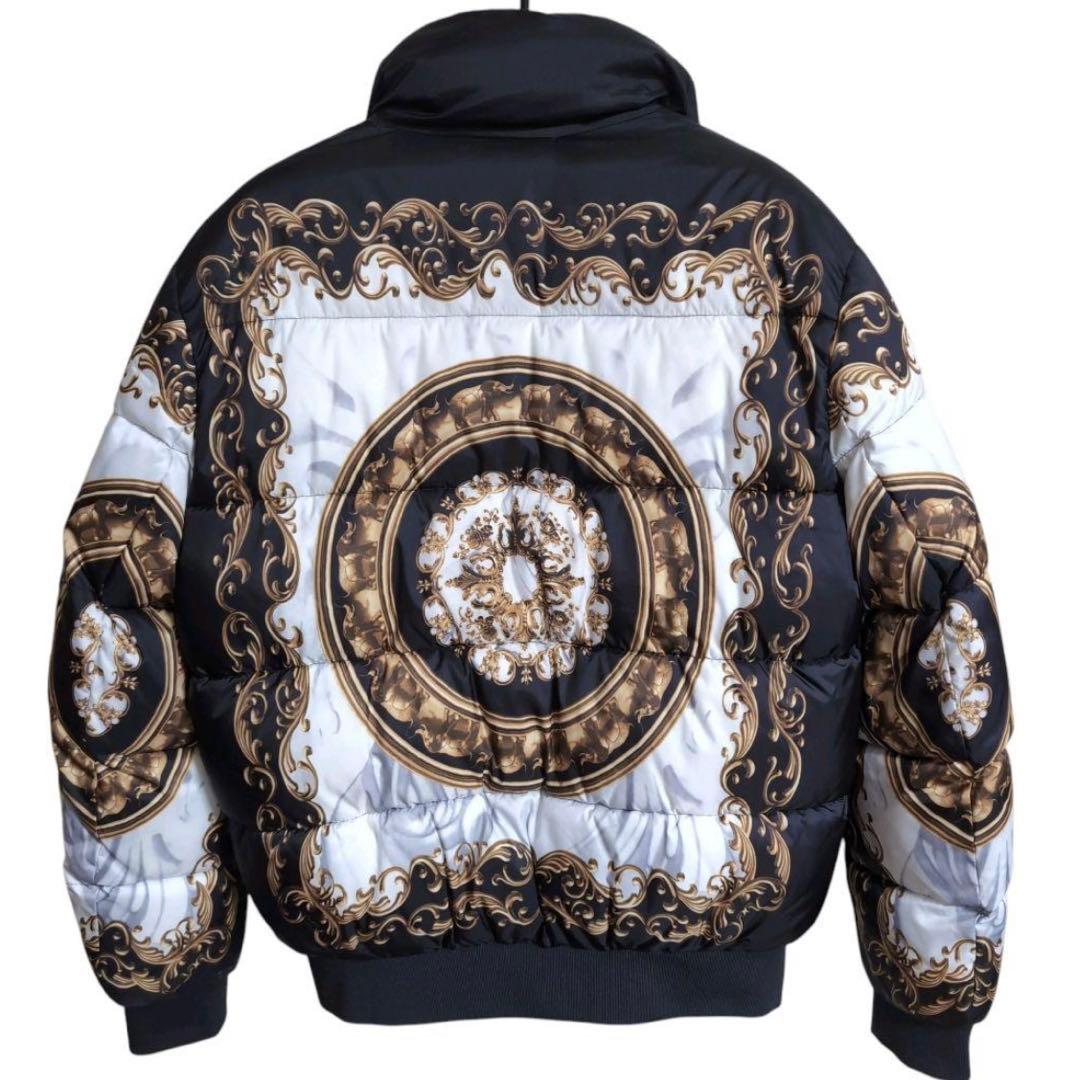 【希少】ZARA バロック パフジャケット 総柄 中綿ジャケット メンズS