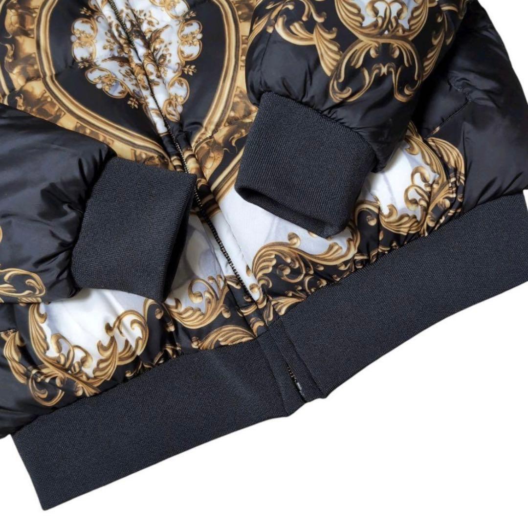 【希少】ZARA バロック パフジャケット 総柄 中綿ジャケット メンズS