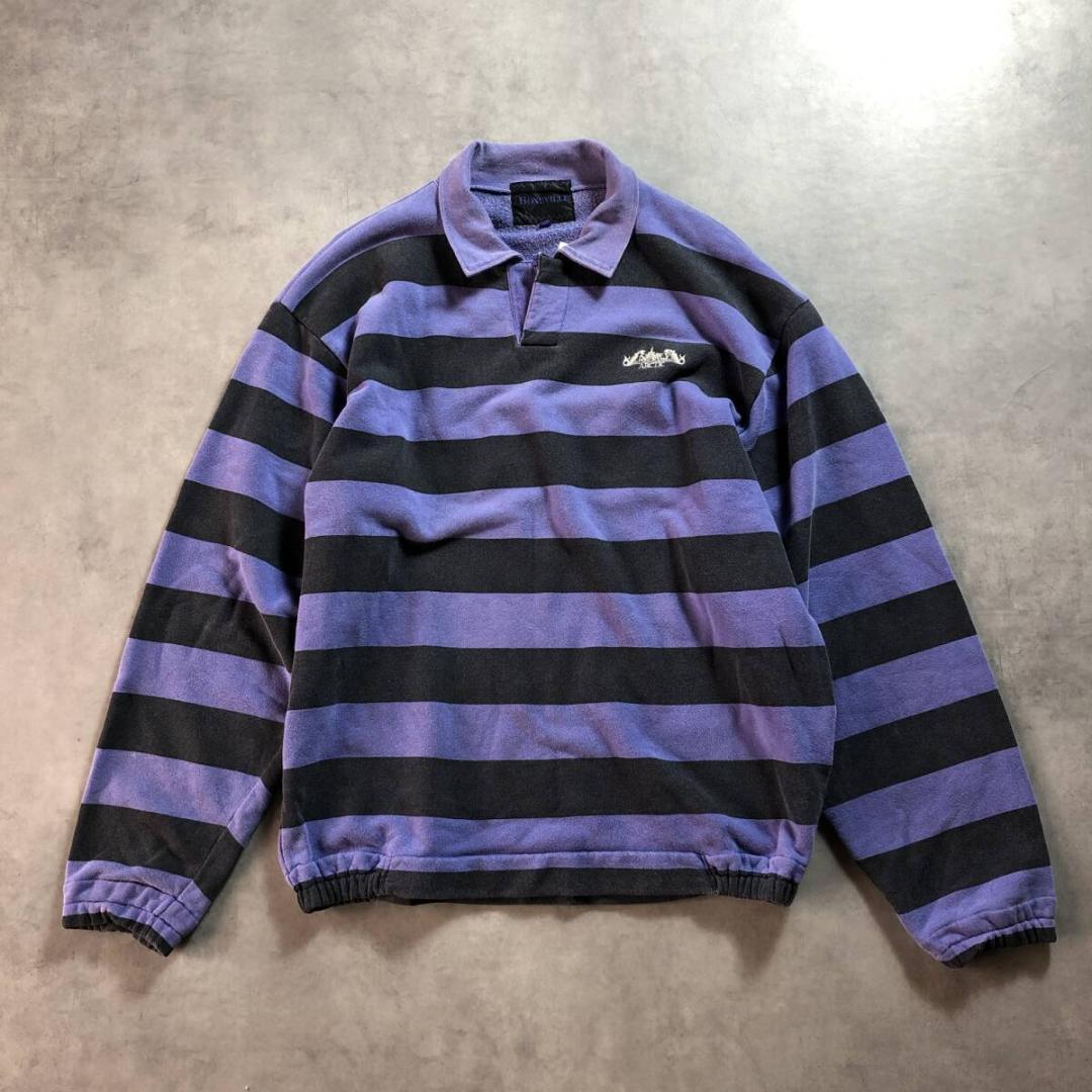 GQ1795◇BONEVILLE : archive ボーダースウェットラガー