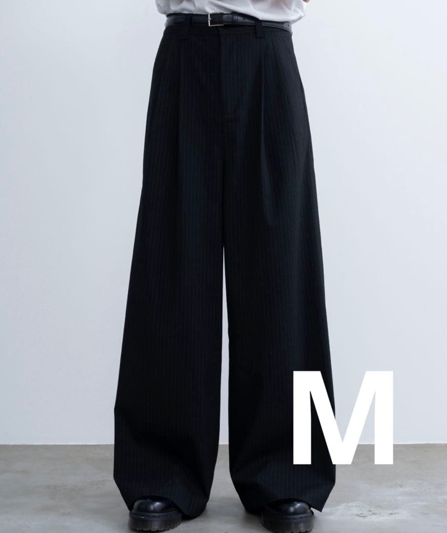 SINSS ２タックワイドストレートストライプスラックス M