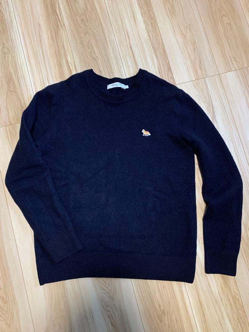 MAISON KITSUNÉ ネイビー ニットセーター L