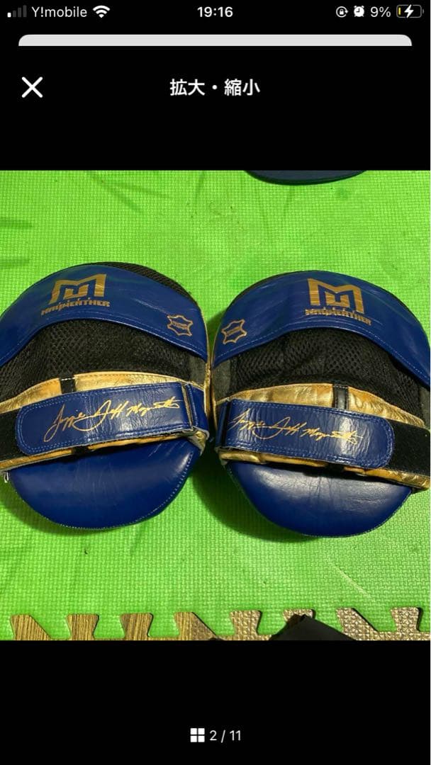 最終価格Mayweather サイン入り TITTLE本革パンチングミット