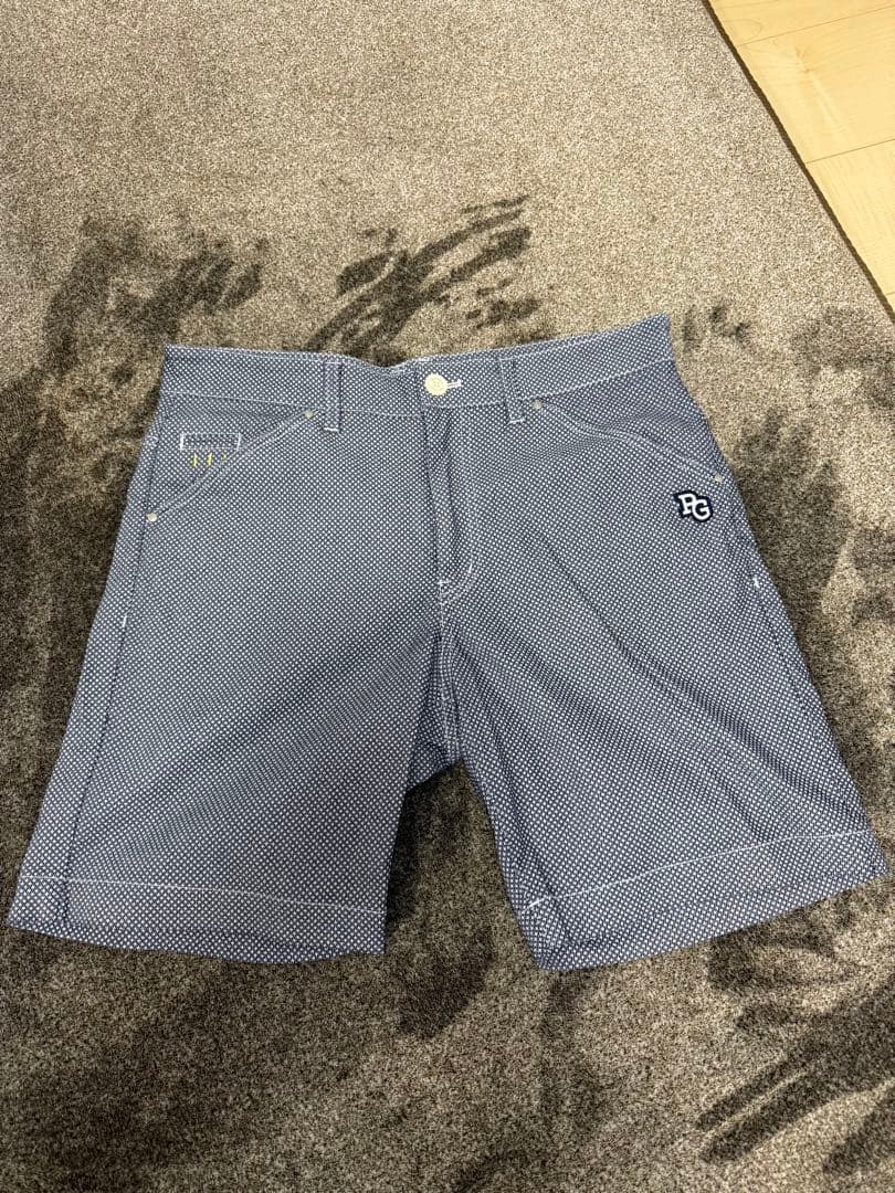 PEARLY GATES メンズパンツ ネイビー ドット柄