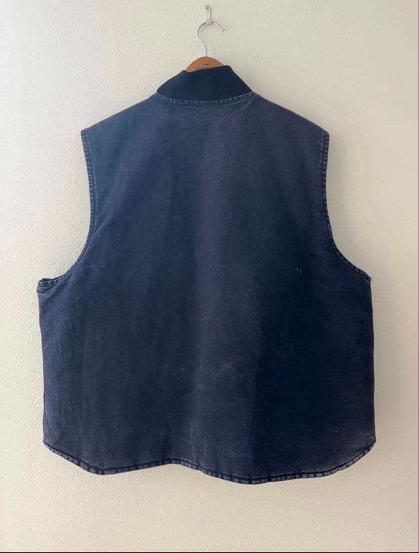 希少 Carhartt ネイビー ダック ベスト カーハート
