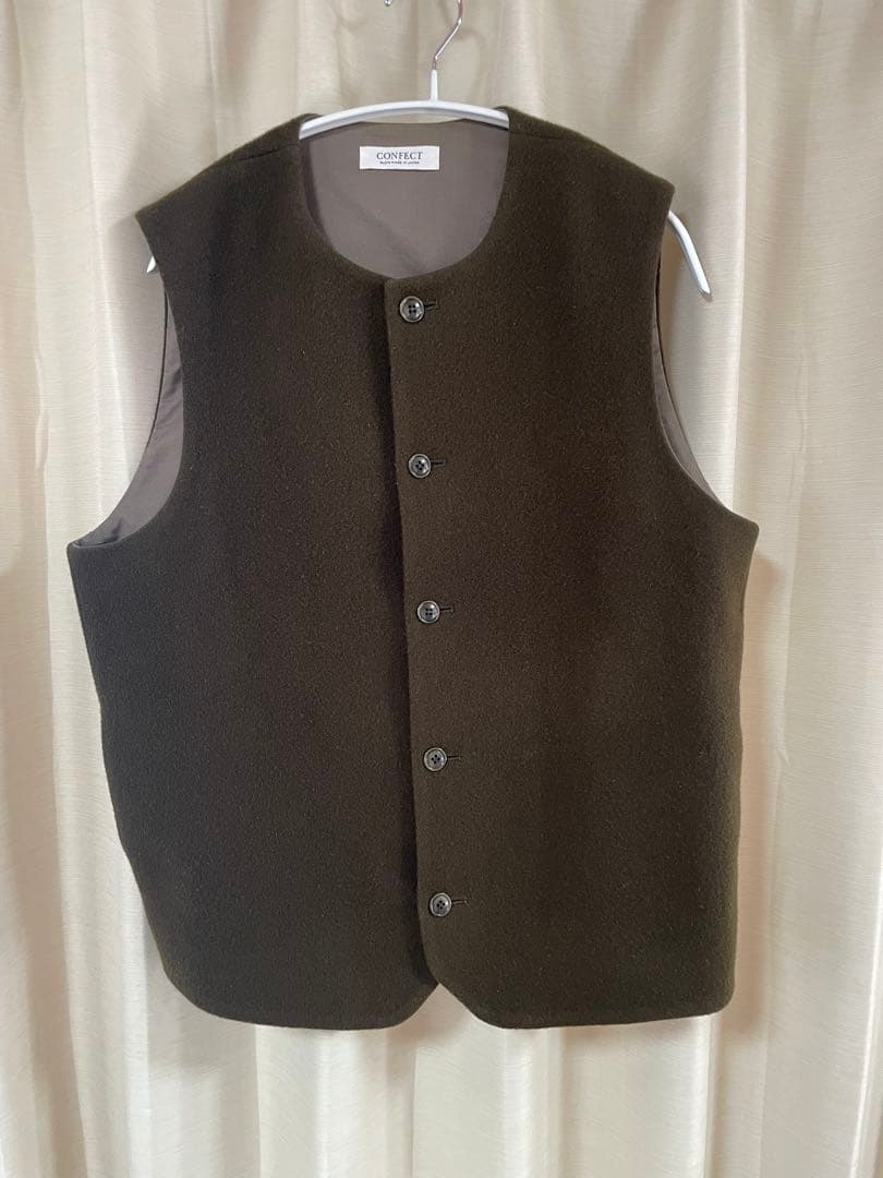 値下げ不可極美品☆confect ウールモッサベストサイズ4オリーブ