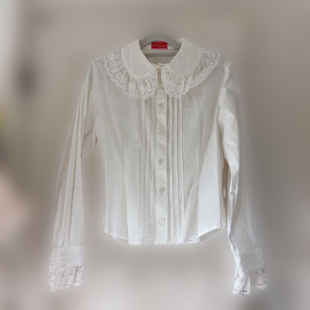 BABY 薔薇レースブラウス オフ白