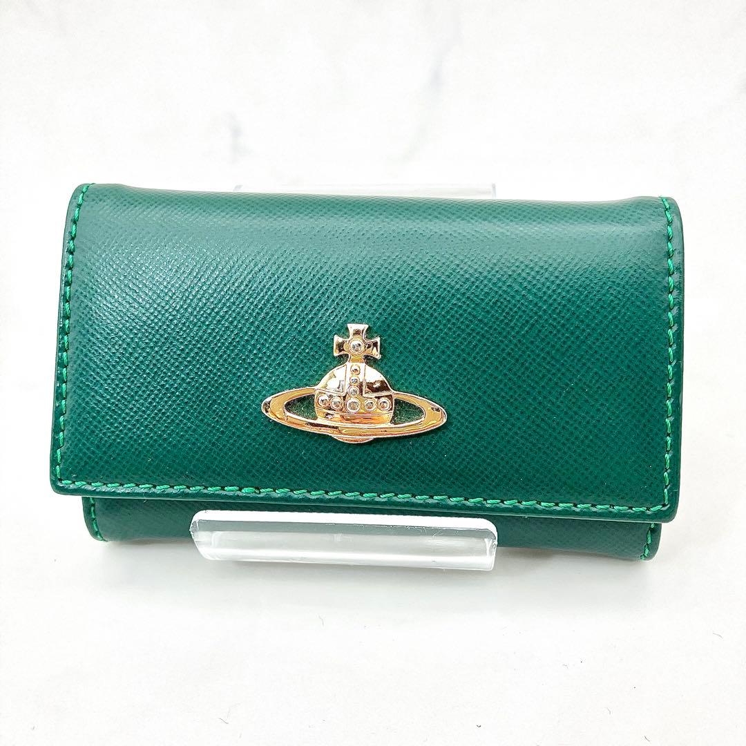 【極美品/希少】Vivienne Westwood6連キーケース本革グリーン