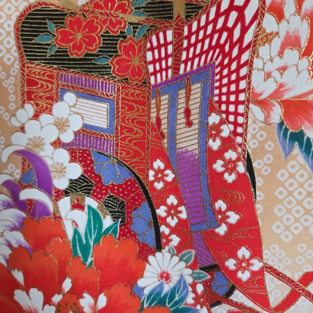 No51　正絹　女の子お祝い着物　産着　長襦袢付き　七五三