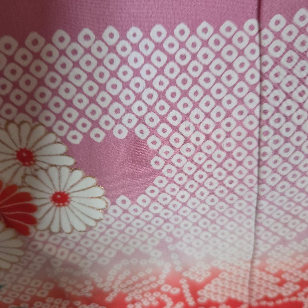 No51　正絹　女の子お祝い着物　産着　長襦袢付き　七五三