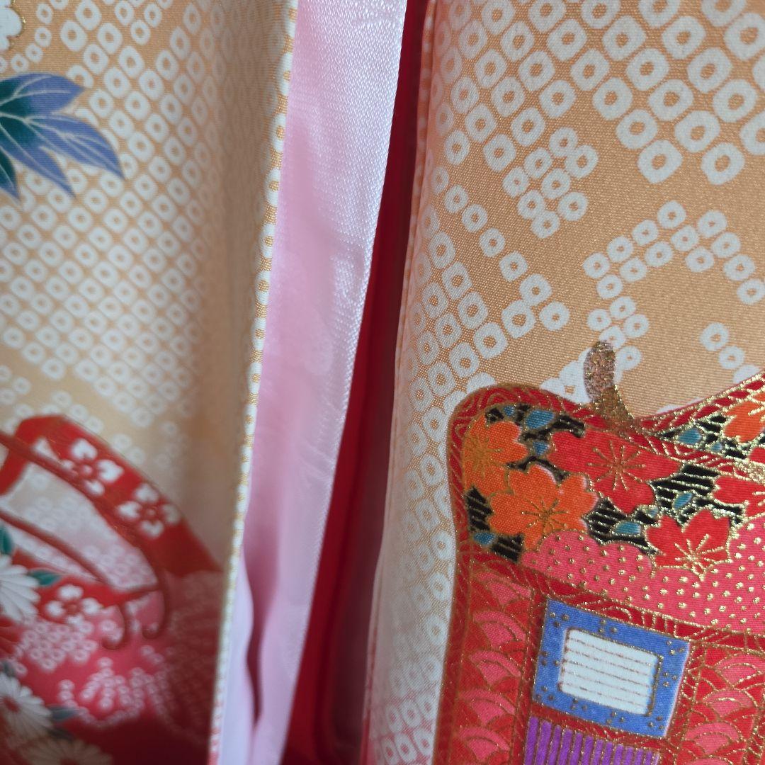 No51　正絹　女の子お祝い着物　産着　長襦袢付き　七五三