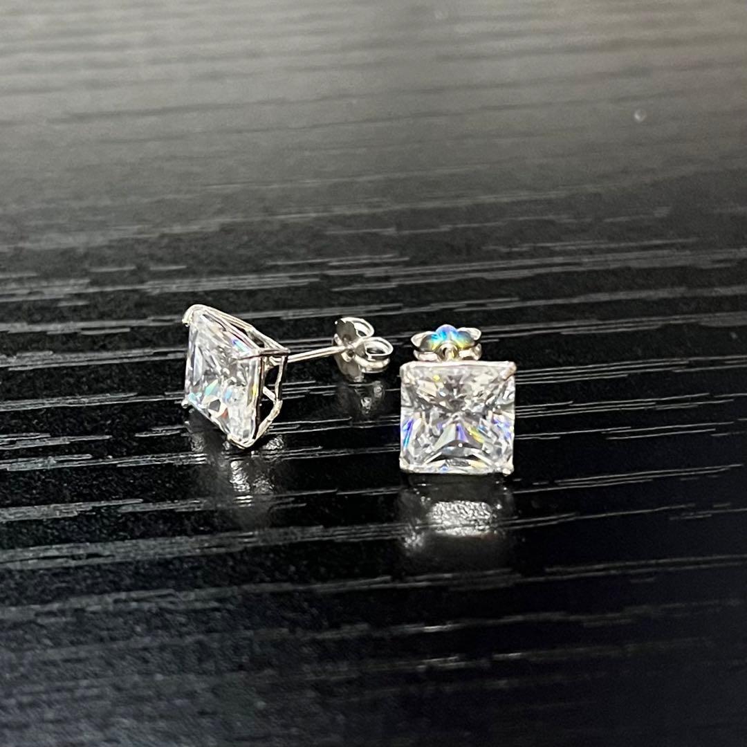 AVALANCHE(アバランチ) 14Kホワイトゴールド ピアス 四角 7mm