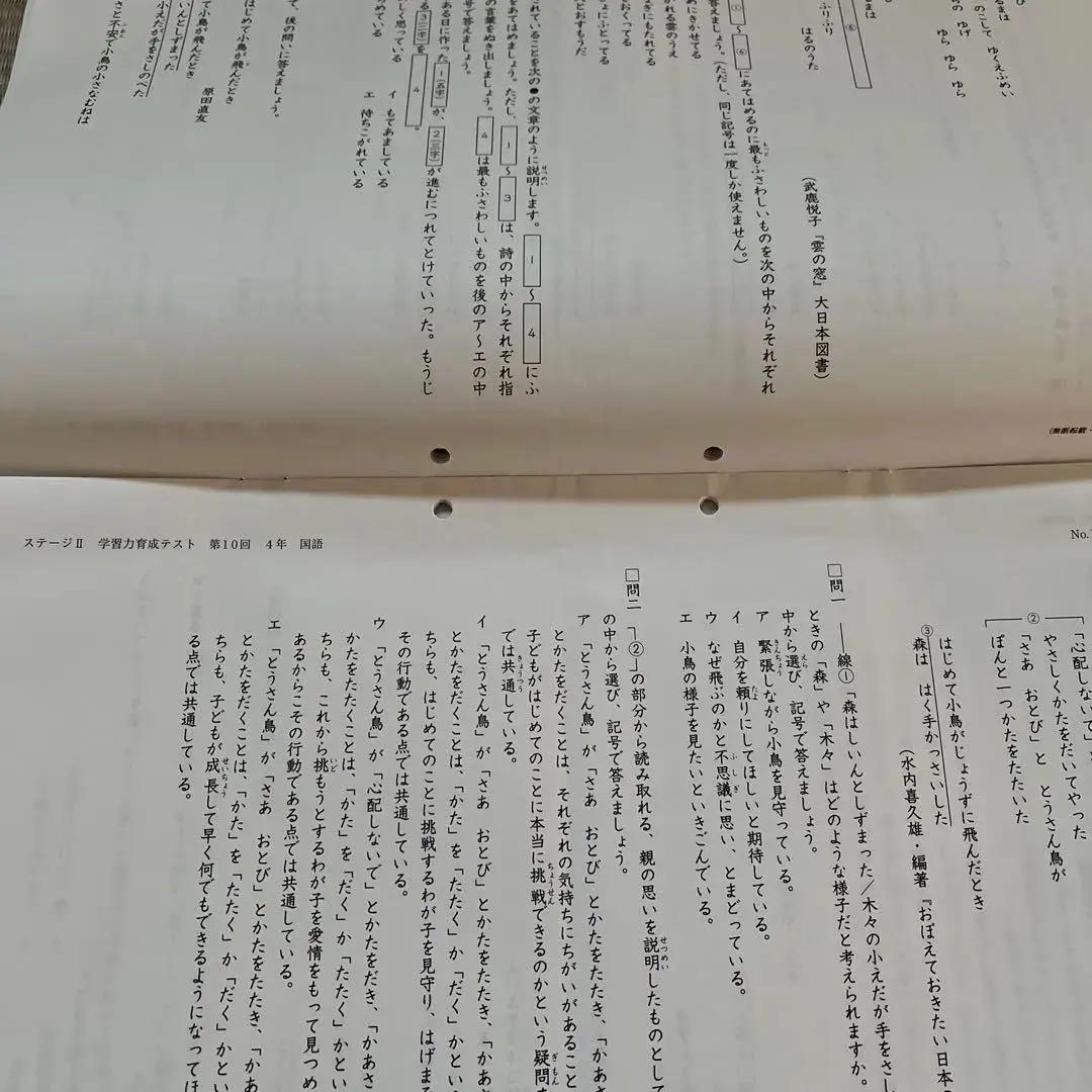 2025年 日能研 4年 ステージⅡ 育成テスト【前期】4科目