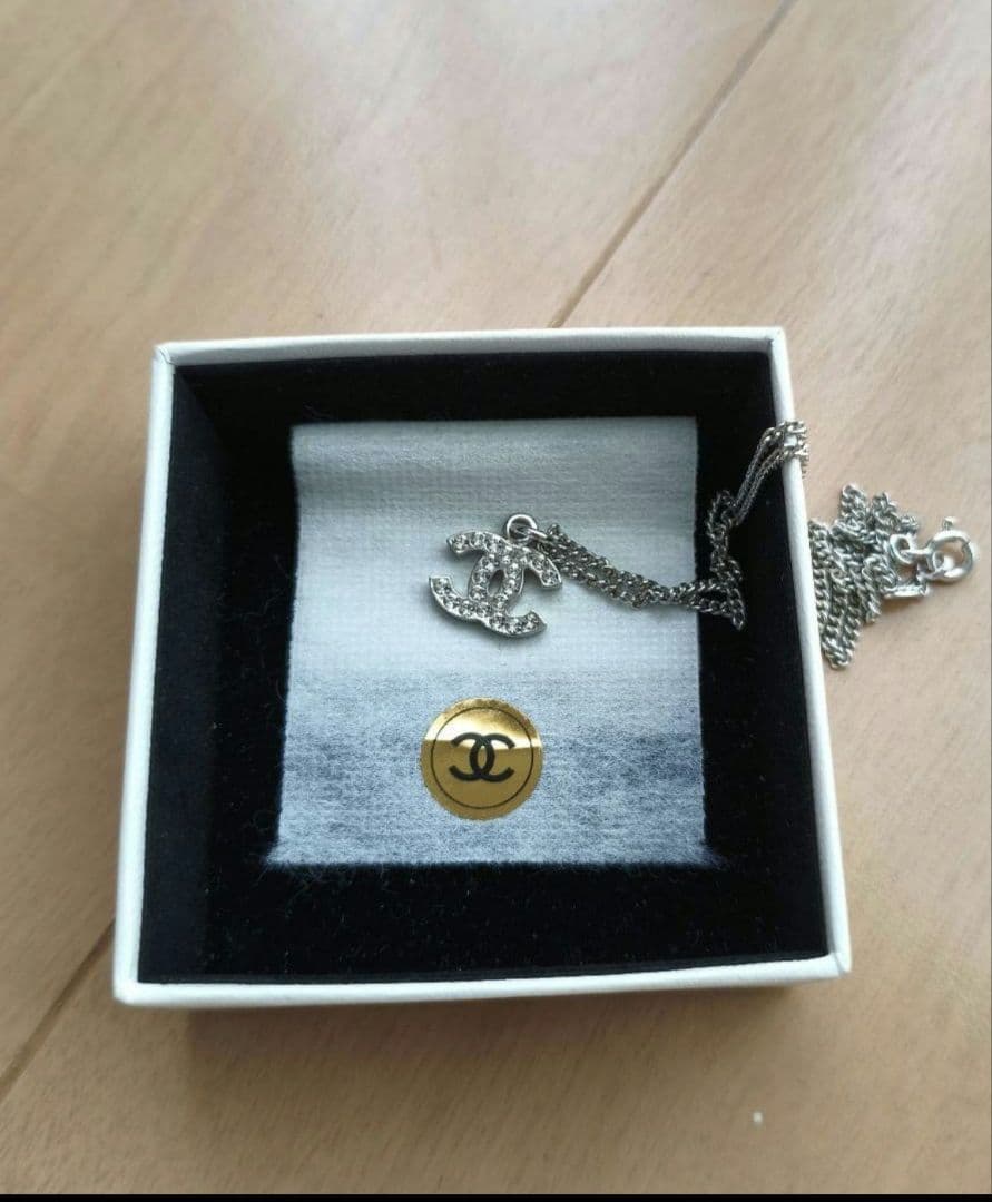 CHANEL ココマークネックレス　ラインストーン【極美品】